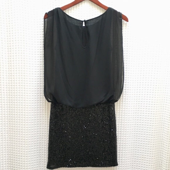 Like NEW Aqua sequin dress from Bloomingdales - Picture 2 of 5
